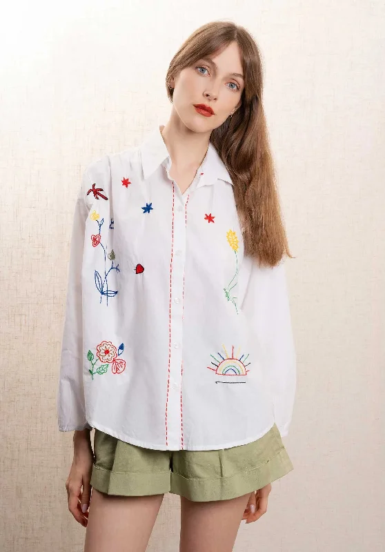 Blouse Mid119328002 Mid1193280024 Blanc Satin Long Blouse