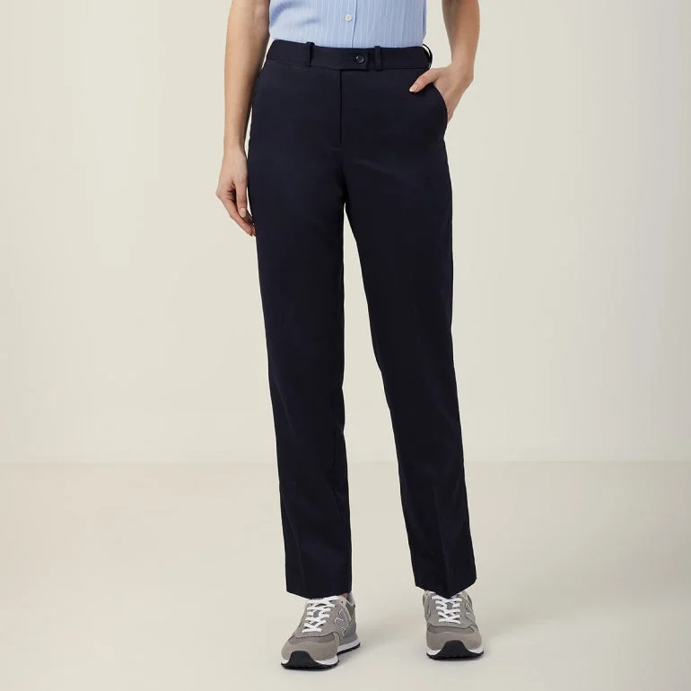 NNT Uniforms Poly Viscose Gaberdine Slim Leg Pant (CAT3PE) Trendy Wide-Legged Trousers