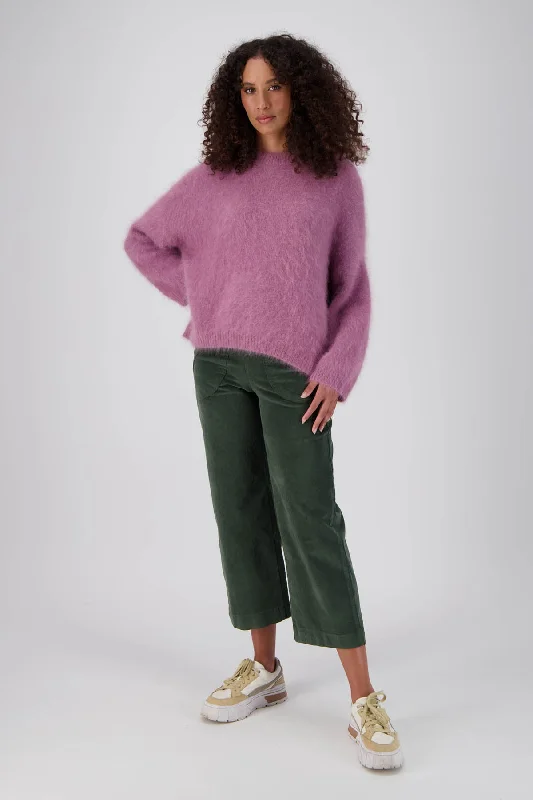 Peggy Fine Cord Pants Olive Slim Fit Casual Pants