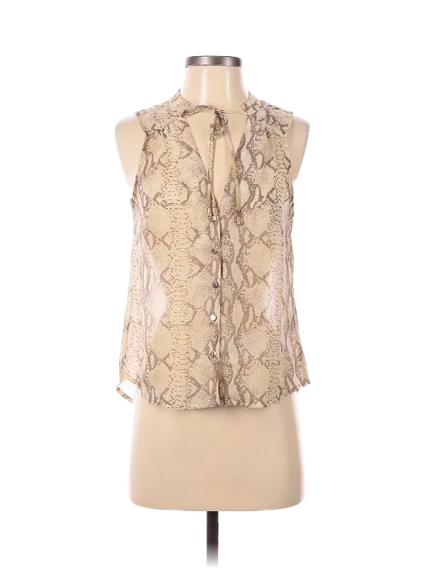 Sleeveless Blouse Elegant Silk Blouse