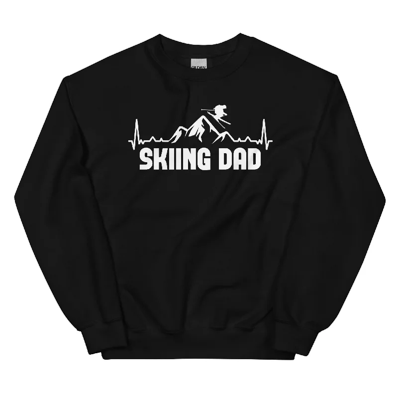 Skifahren Dad 1 - Sweatshirt (Unisex) Hoodie with Rhinestones Sparkly Elegant