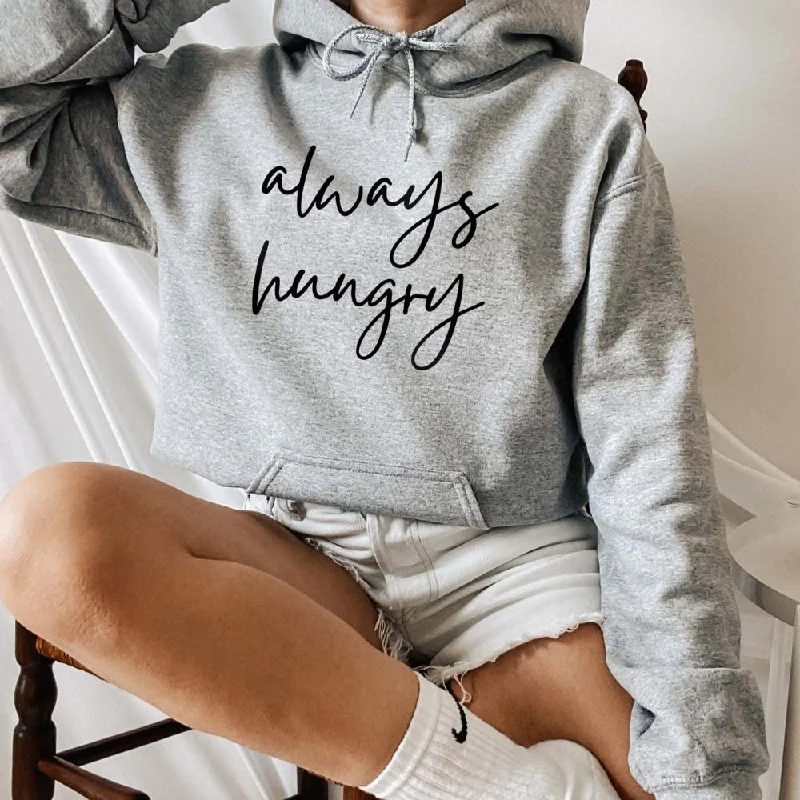 Always Hungry Hoodie Hoodie with Fur Luxurious Winter