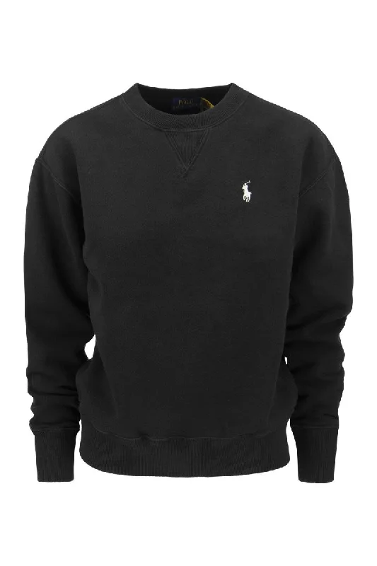 Crewneck Cotton Sweatshirt Hoodie with Hidden Zipper Minimalist Clean