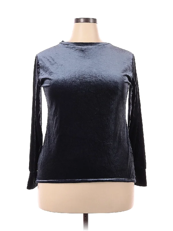 Long Sleeve Blouse Sheer Sleeve Blouse