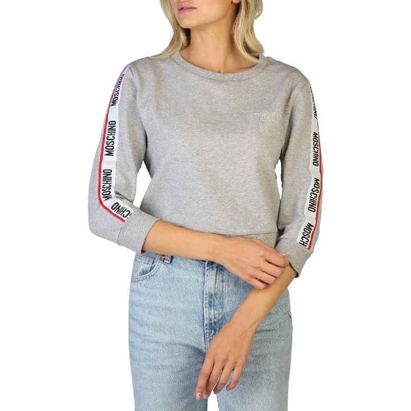 Moschino Sweatshirts Hoodie with Slit Hem Functional Movement