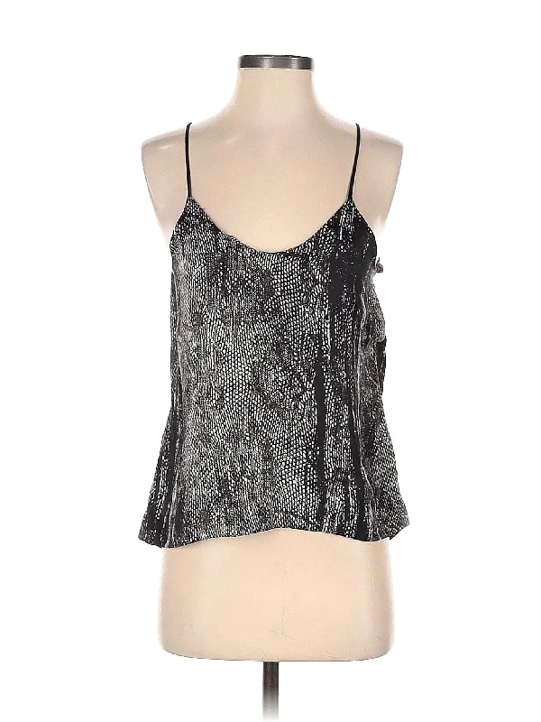Sleeveless Blouse Satin Drape Blouse