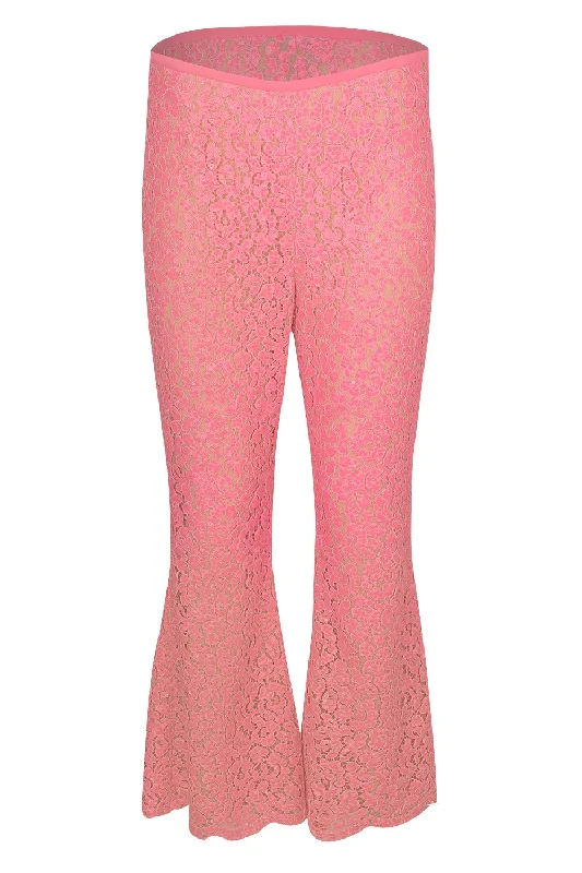 Embroidered Cropped Pants Stylish Slim Trousers
