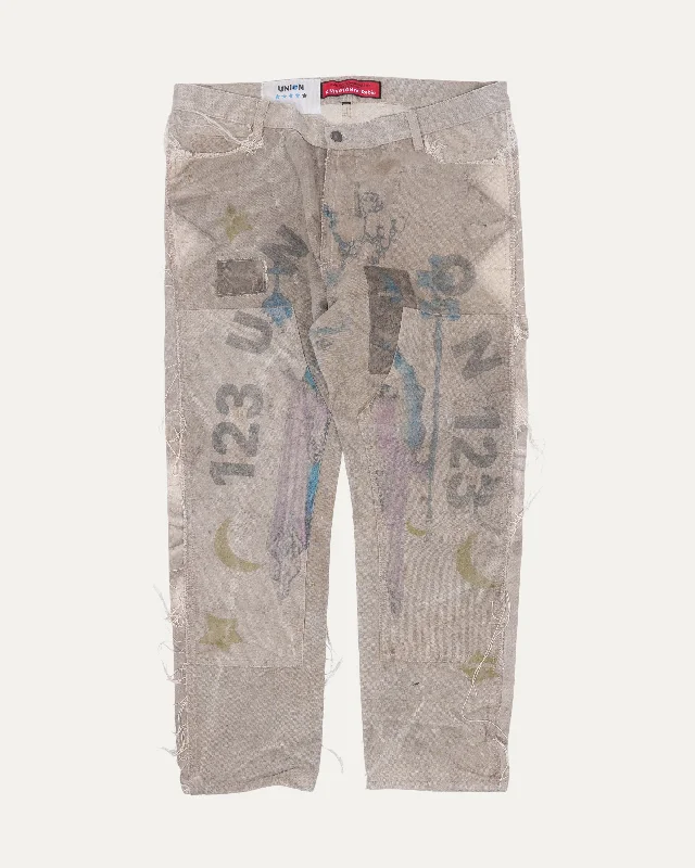 Union LA Canvas Painted Pants Comfortable Fleece Pants