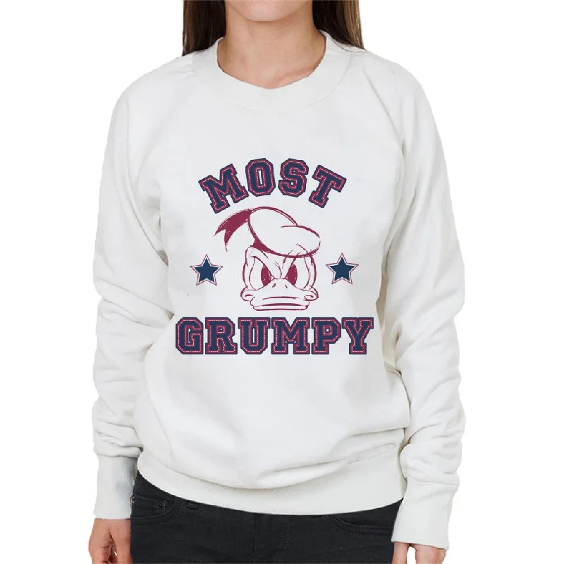 Disney Most Grumpy Donald Duck Women's Sweatshirt Hoodie with Camouflage Military Edgy Disney Most Grumpy Donald Duck Women's Sweatshirt Hoodie with Camouflage Military Edgy