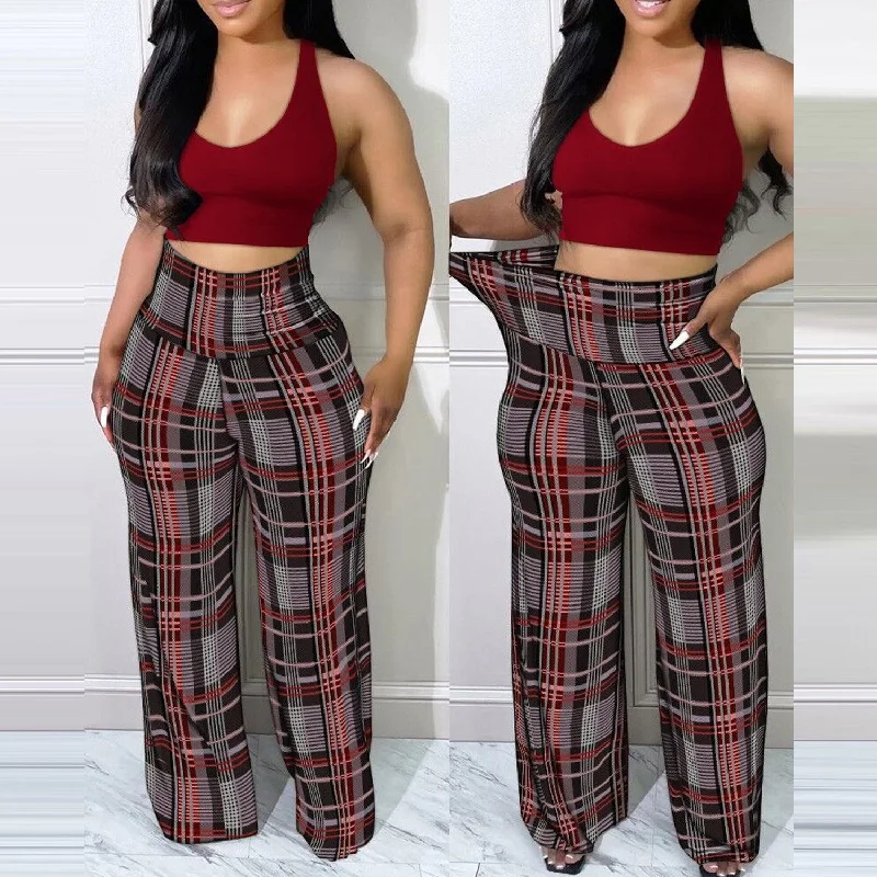 Slim-Fit Sheath Wide-Leg Pants(CL11176) Comfortable Denim Trousers