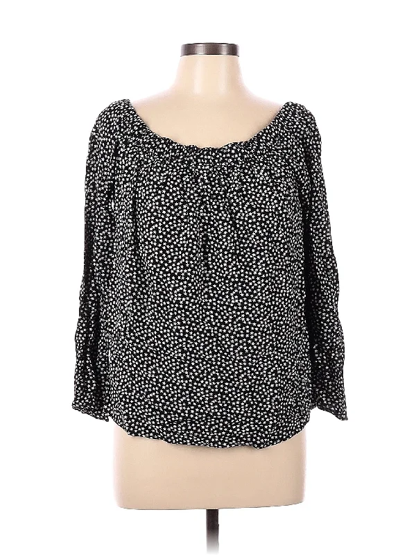 3/4 Sleeve Blouse Subtle Shimmer Blouse