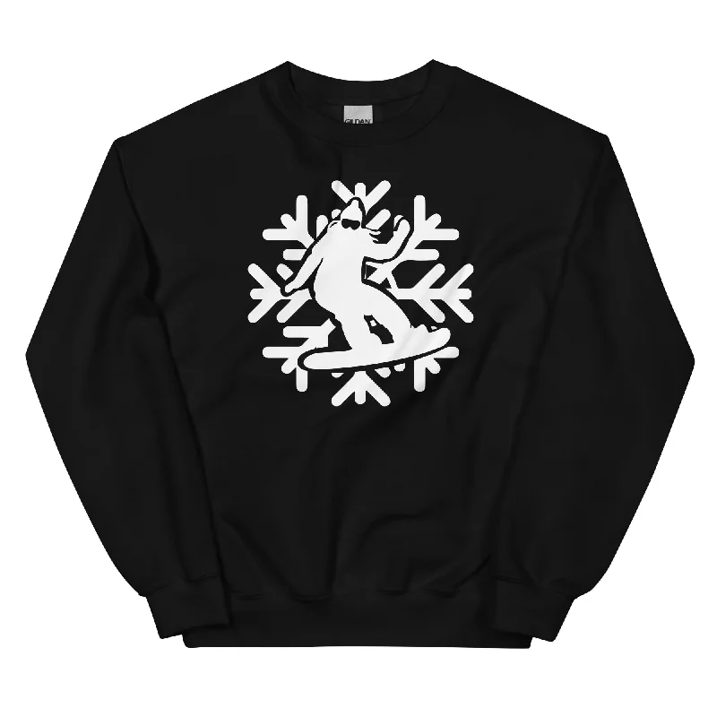 Snowflake - Snowboarding - Sweatshirt (Unisex) Hoodie with Relaxed Fit Easy Casual