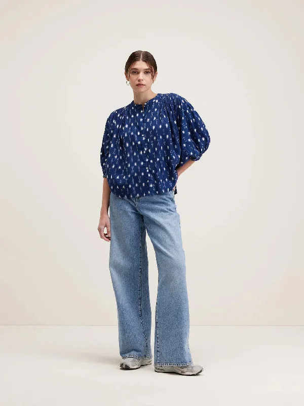 Blouse Ink42 F2423 Combo-A Casual Button Blouse