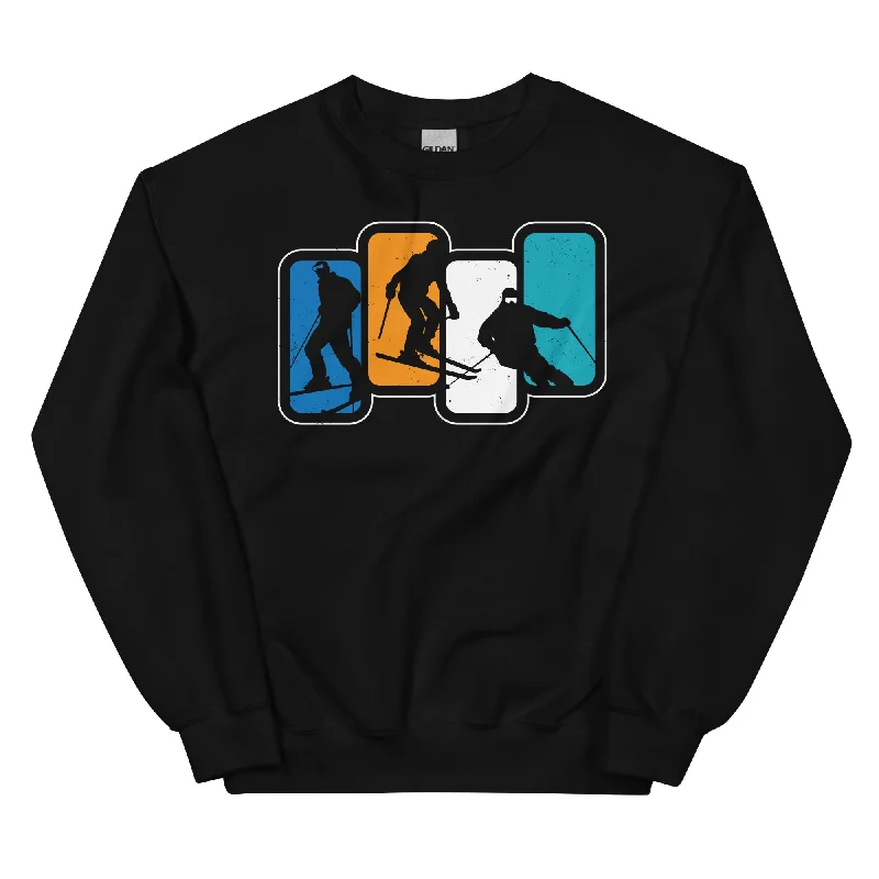 Skier Vintage - (S.K) - Sweatshirt (Unisex) Hoodie with Monochrome Minimalist Simple Skier Vintage - (S.K) - Sweatshirt (Unisex) Hoodie with Monochrome Minimalist Simple