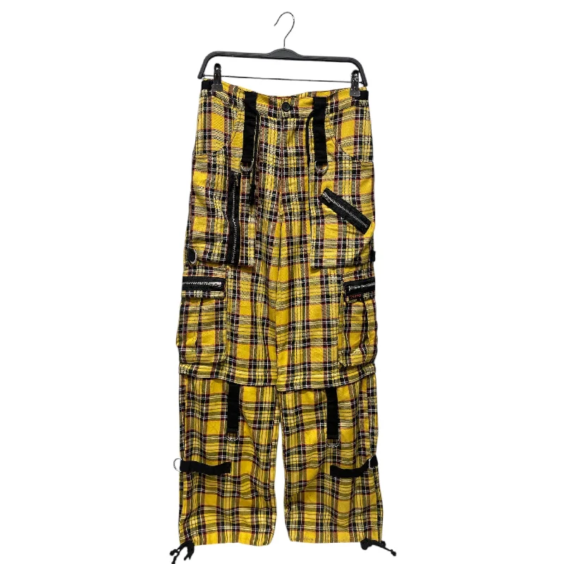 TRIPP NYC/Straight Pants/XS/Plaid/Cotton/YEL/ Casual Sweatpants Style