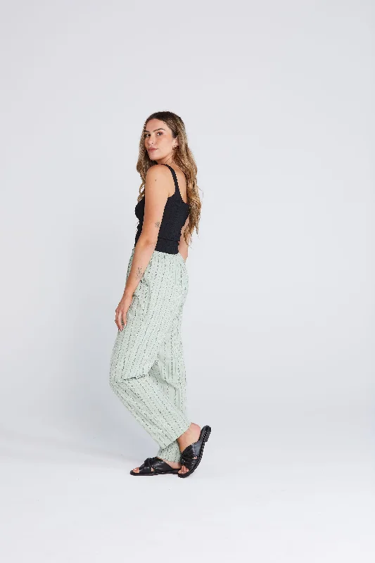 Daydream Boxer Pants - Petal Pinstripe Comfortable Wide-Leg Pants