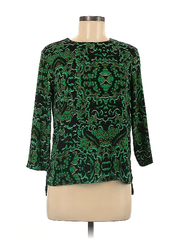 3/4 Sleeve Blouse Feminine Tie Blouse