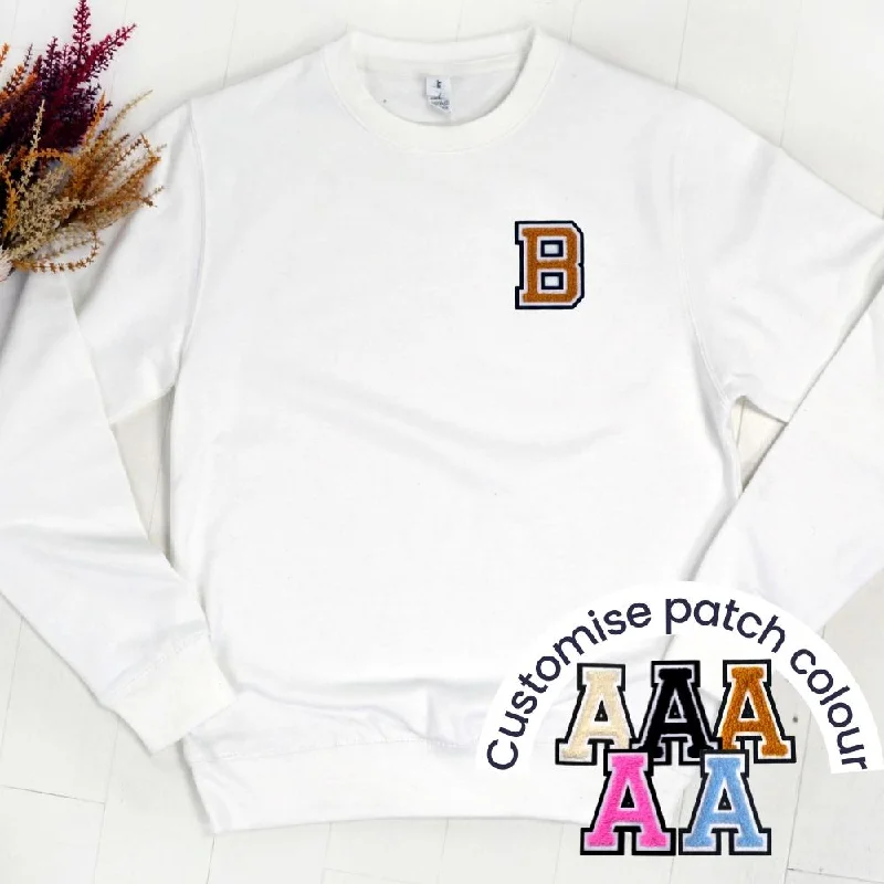 Patch 22 Adults White Initial Sweatshirt Cotton Hoodie Fleece Lining Warmth