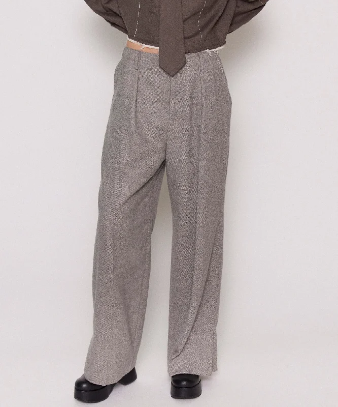 Saxony Pants Stylish Elastic Waist Pants