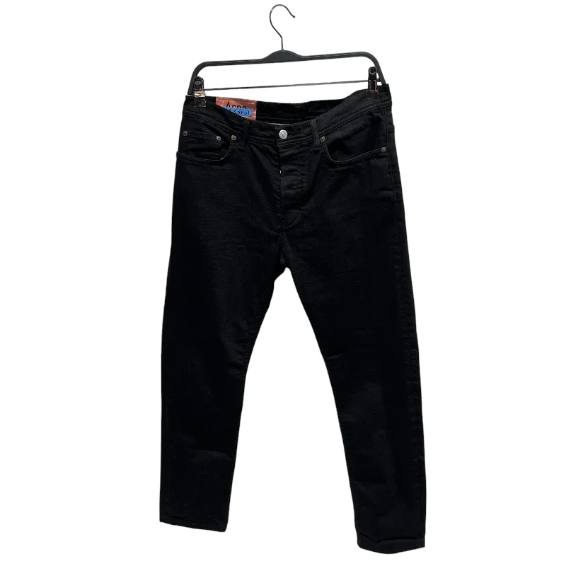 Acne Studios Bla Konst/Straight Pants/32/Denim/BLK/RIVER STAY Elegant High-Waist Pants