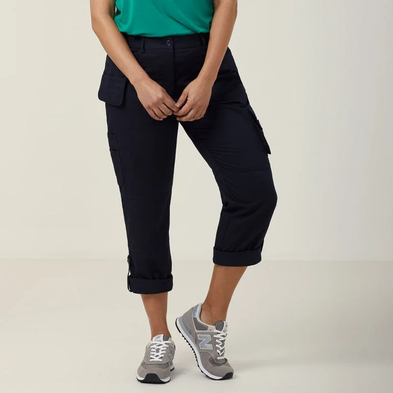 NNT Uniforms Poly Viscose Gaberdine Flex Waist Cargo Pant (CAT3TY) Classic Straight-Leg Pants