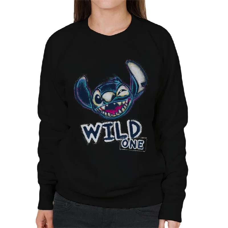 Disney Lilo And Stitch Experiment 626 Wild One Women's Sweatshirt Hoodie with Contrast Stitching Detailed Premium Disney Lilo And Stitch Experiment 626 Wild One Women's Sweatshirt Hoodie with Contrast Stitching Detailed Premium