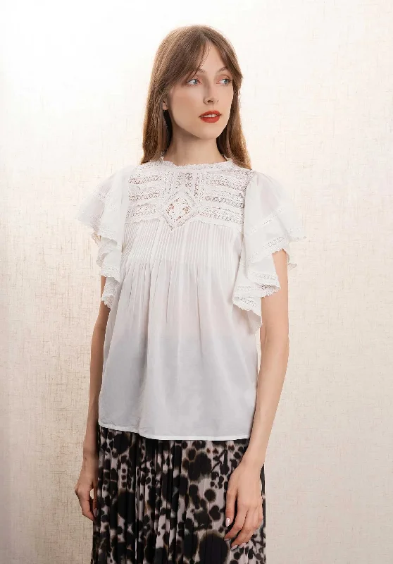 Blouse Calisson 2hva27-v09712 White Office Formal Blouse