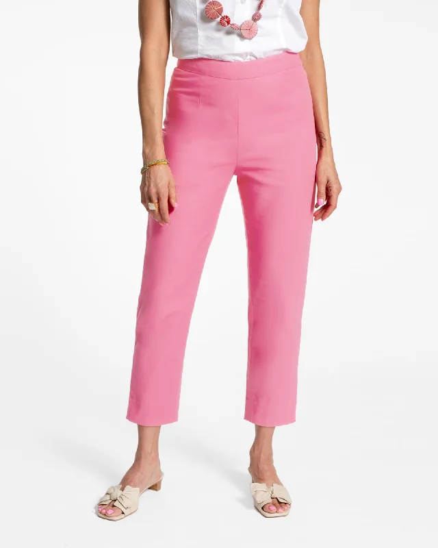 Lucy Cigarette Pant Cotton Stretch Comfortable Pleated Pants