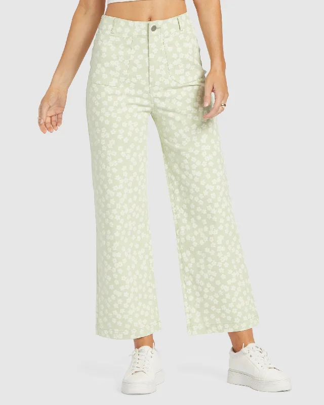 Womens Coastal Cruiser Printed Pants Soft Stretch Leggings
