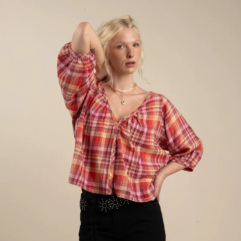Juliette Blouse Semi-Sheer Blouse
