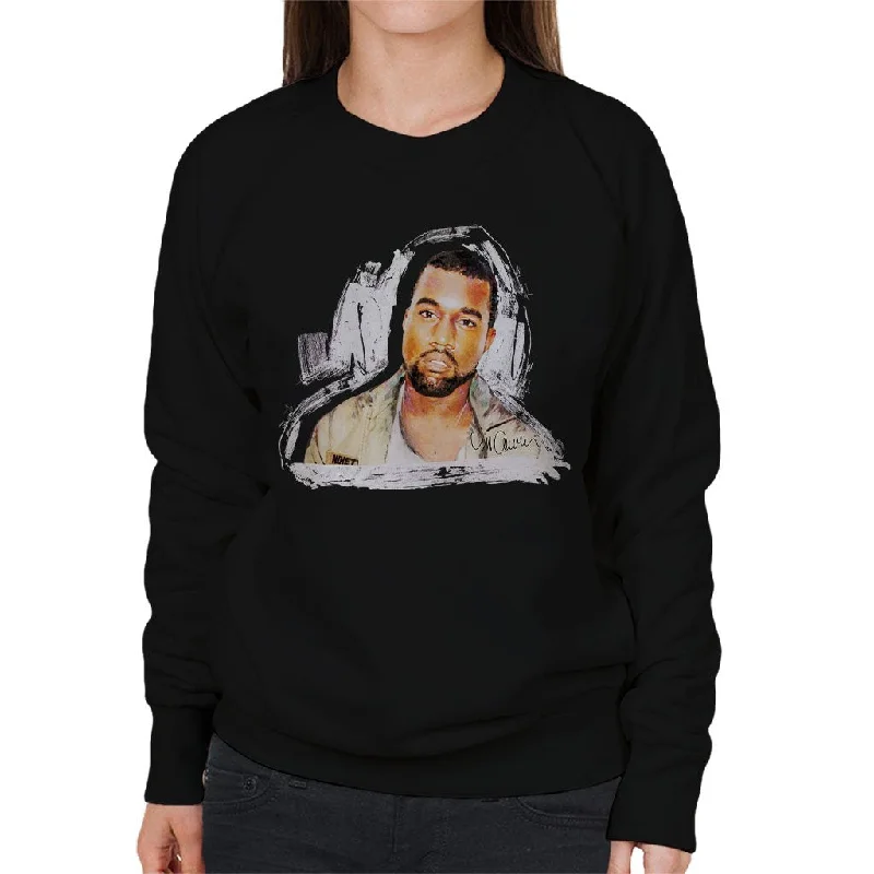 Sidney Maurer Original Portrait Of Kanye West Women's Sweatshirt Cotton Hoodie Fleece Lining Warmth Sidney Maurer Original Portrait Of Kanye West Women's Sweatshirt Cotton Hoodie Fleece Lining Warmth