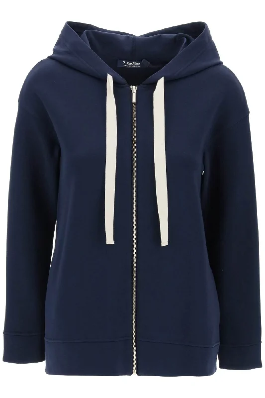 Zuai Hooded Sweatshirt  - Blue Hoodie with Oversized Fit Loose Comfortable