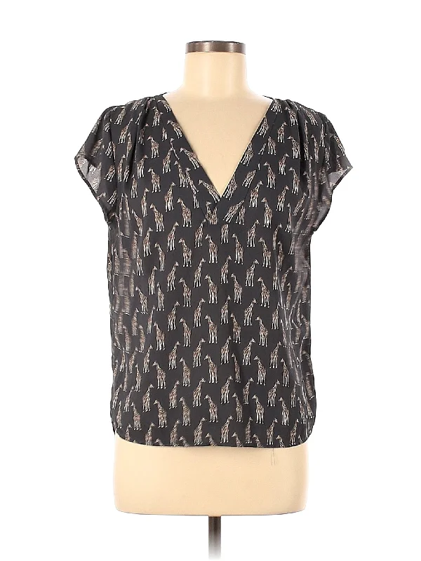 Short Sleeve Blouse Sweetheart Neck Blouse
