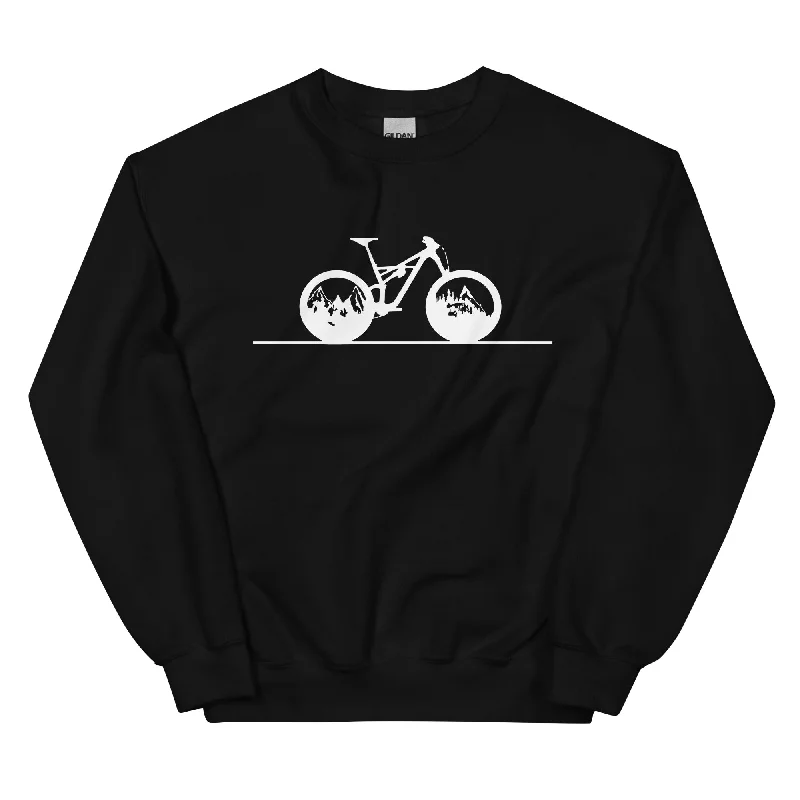 Gerade Linie - Berge - Radfahren - Sweatshirt (Unisex) Hoodie with Bell Sleeves Flared Feminine Gerade Linie - Berge - Radfahren - Sweatshirt (Unisex) Hoodie with Bell Sleeves Flared Feminine