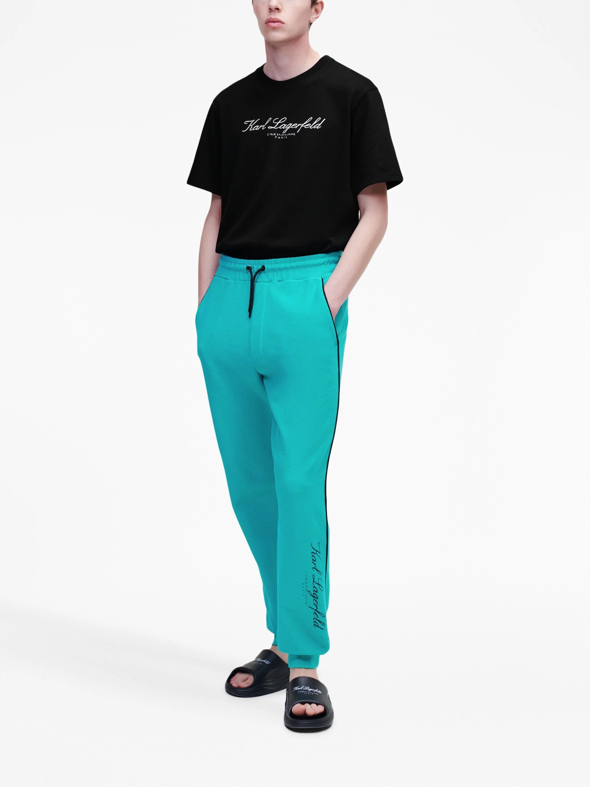 Karl Lagerfeld Pa236016 Pants Green Comfortable Denim Trousers