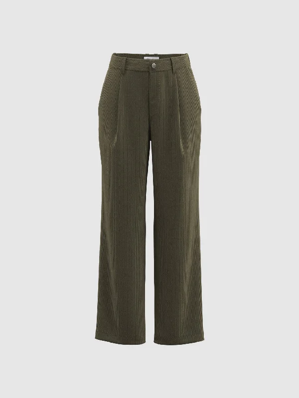 Regular Straight Pants Classic Cropped Pants