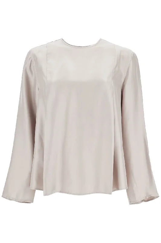 silk adalyn blouse ADALYN GREY Chic Off-Shoulder Blouse
