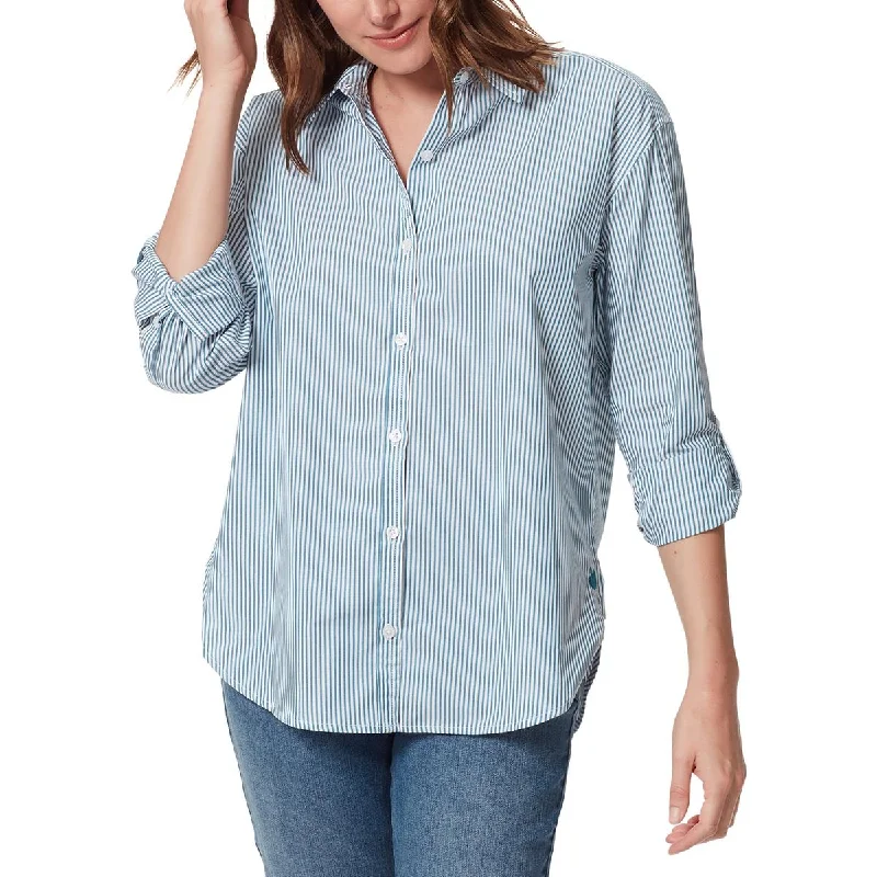 Gloria Vanderbilt Womens Amanda Shirt Collared Button-Down Blouse Casual Relaxed Blouse