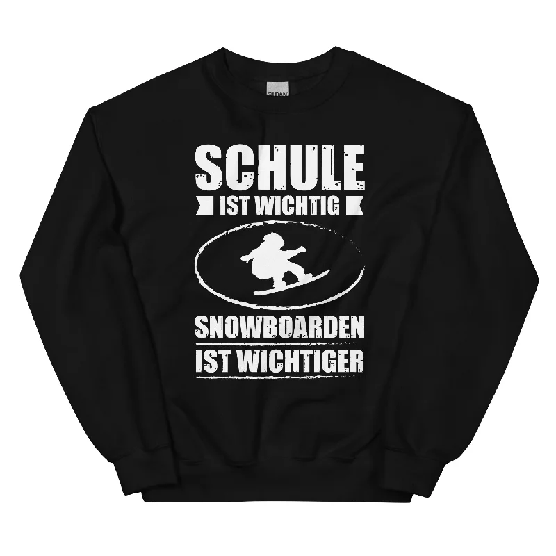Schule Ist Wichtig Snowboarden Ist Wichtiger - Sweatshirt (Unisex) Hoodie with Bell Sleeves Flared Feminine Schule Ist Wichtig Snowboarden Ist Wichtiger - Sweatshirt (Unisex) Hoodie with Bell Sleeves Flared Feminine