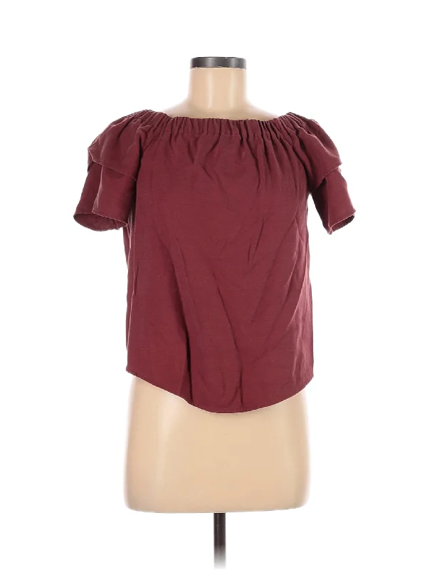 Short Sleeve Blouse Lightweight Chiffon Blouse
