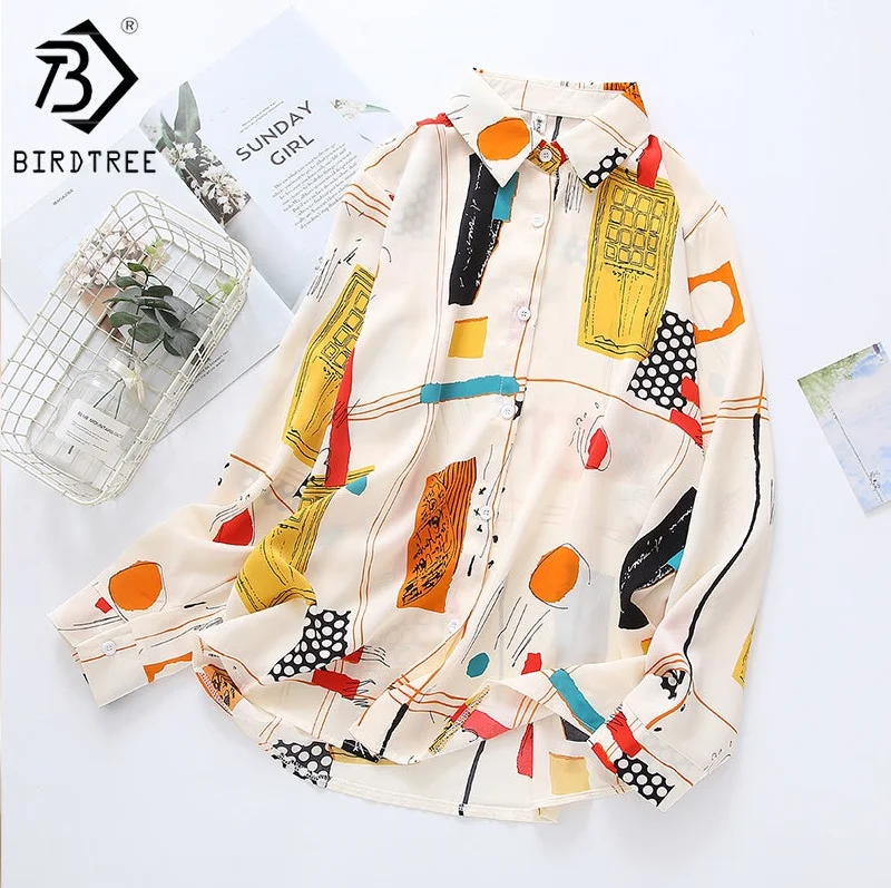 2022 Women Autumn Korean Vintage Long Sleeved Shirts Fashion Printed Floral Casual Chiffon Blouse Shirt T18215Y Modern Oversized Blouse 2022 Women Autumn Korean Vintage Long Sleeved Shirts Fashion Printed Floral Casual Chiffon Blouse Shirt T18215Y Modern Oversized Blouse