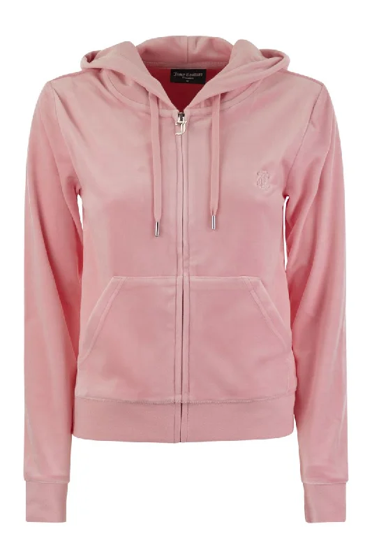 Velvet hoodie Hoodie with Lace Feminine Delicate
