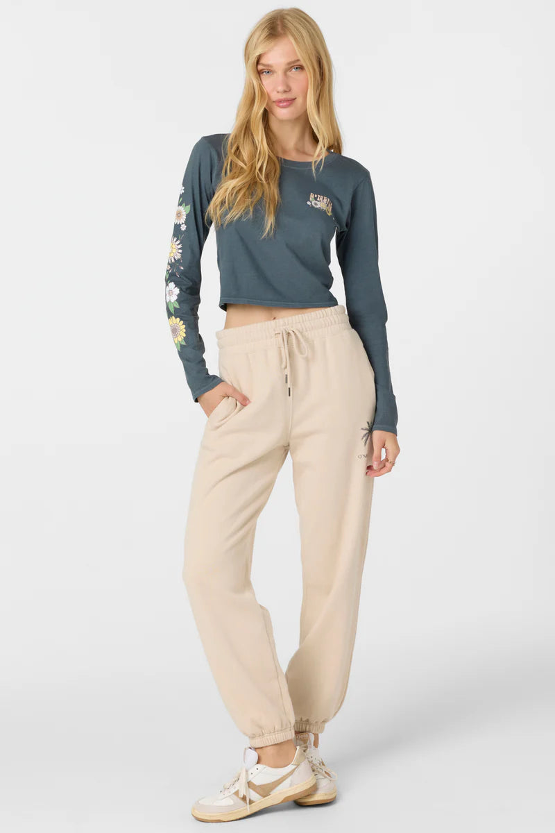 Oneill WEEKENDS LOUNGE PANTS - CEMENT Chic Wool Trousers