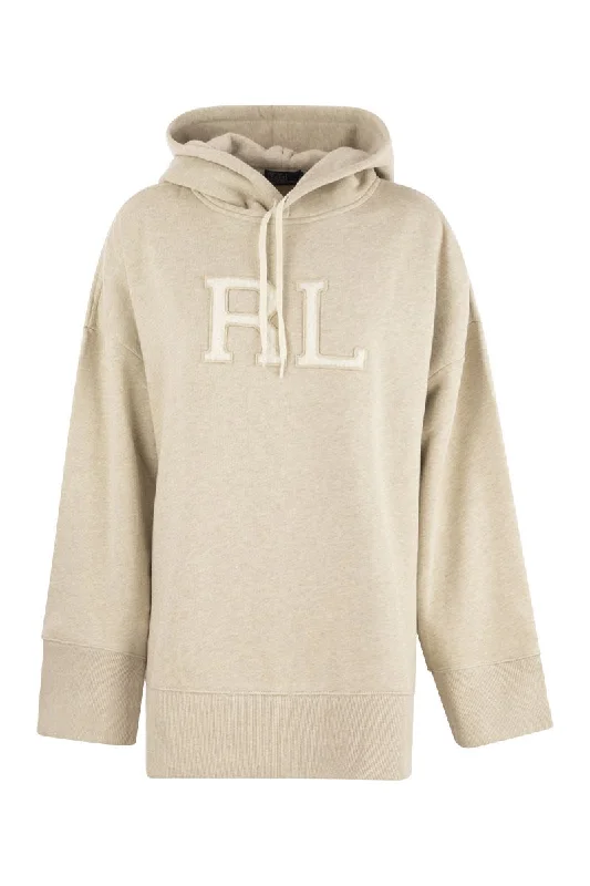Hoodie with RL application Hoodie with V-Neck Classic Versatile