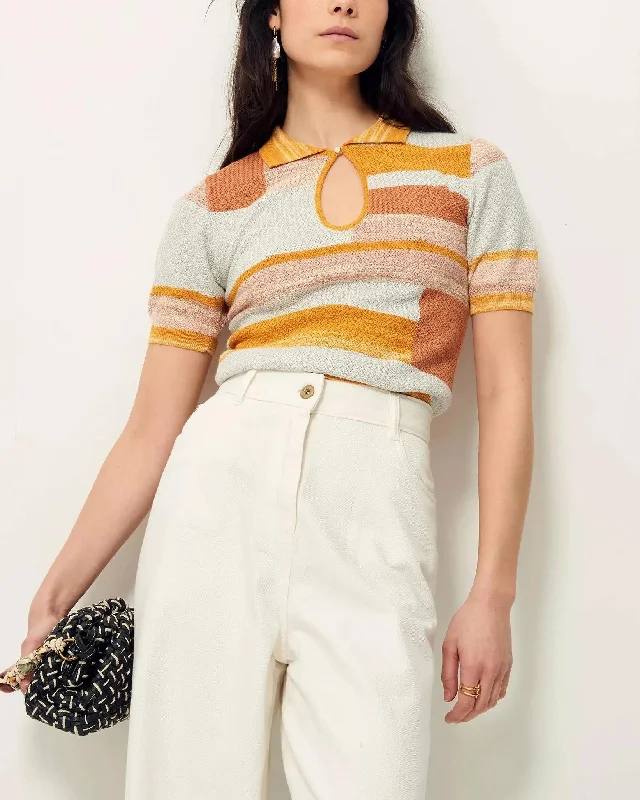 Blouse Kellis Sunset Collared Satin Blouse