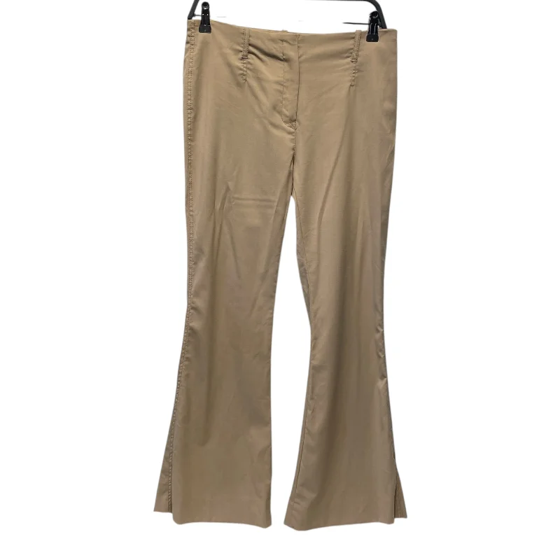 JACQUEMUS/Wide Leg Pants/38/Wool/CML/ Relaxed High-Waist Trousers