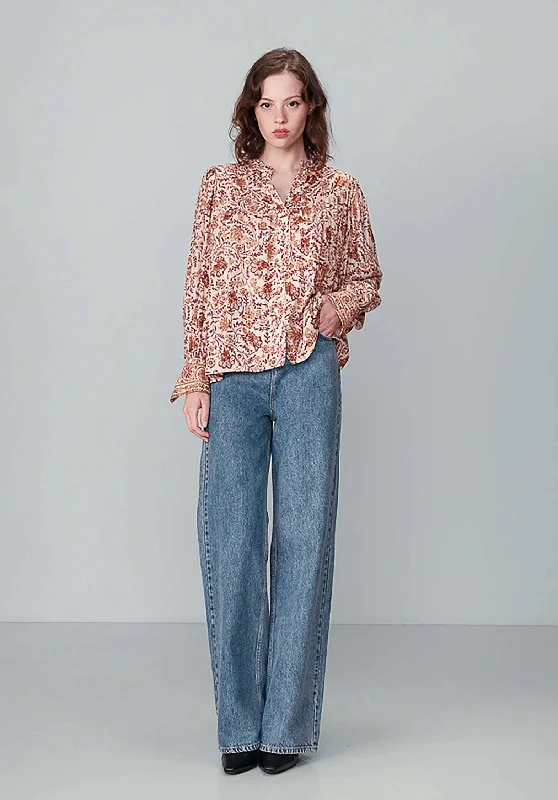 Blouse Nuncas Sable Cotton Casual Blouse
