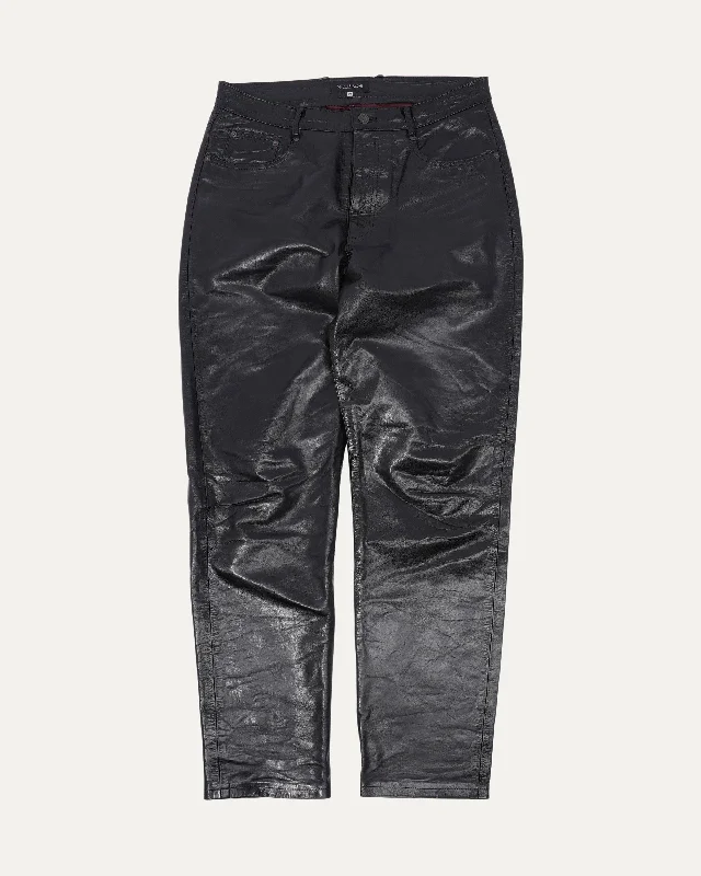 Leather Pants Stylish Elastic Waist Pants