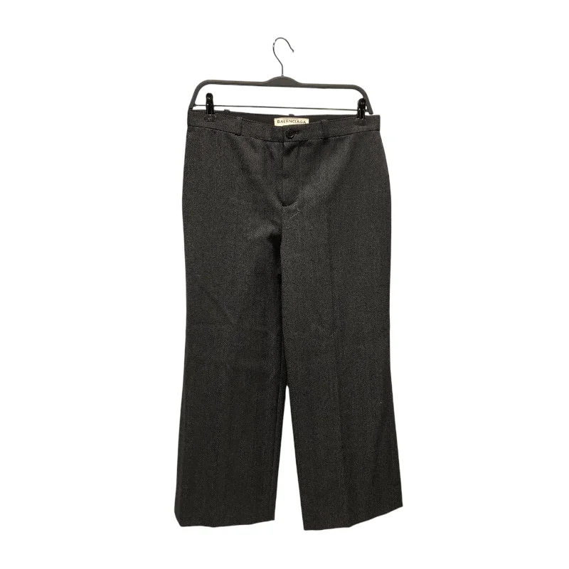 BALENCIAGA/Wide Leg Pants/36/Wool/GRY/ Trendy Wide-Leg Pants
