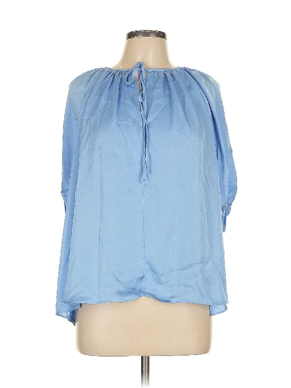 3/4 Sleeve Blouse Ruffled Neck Blouse